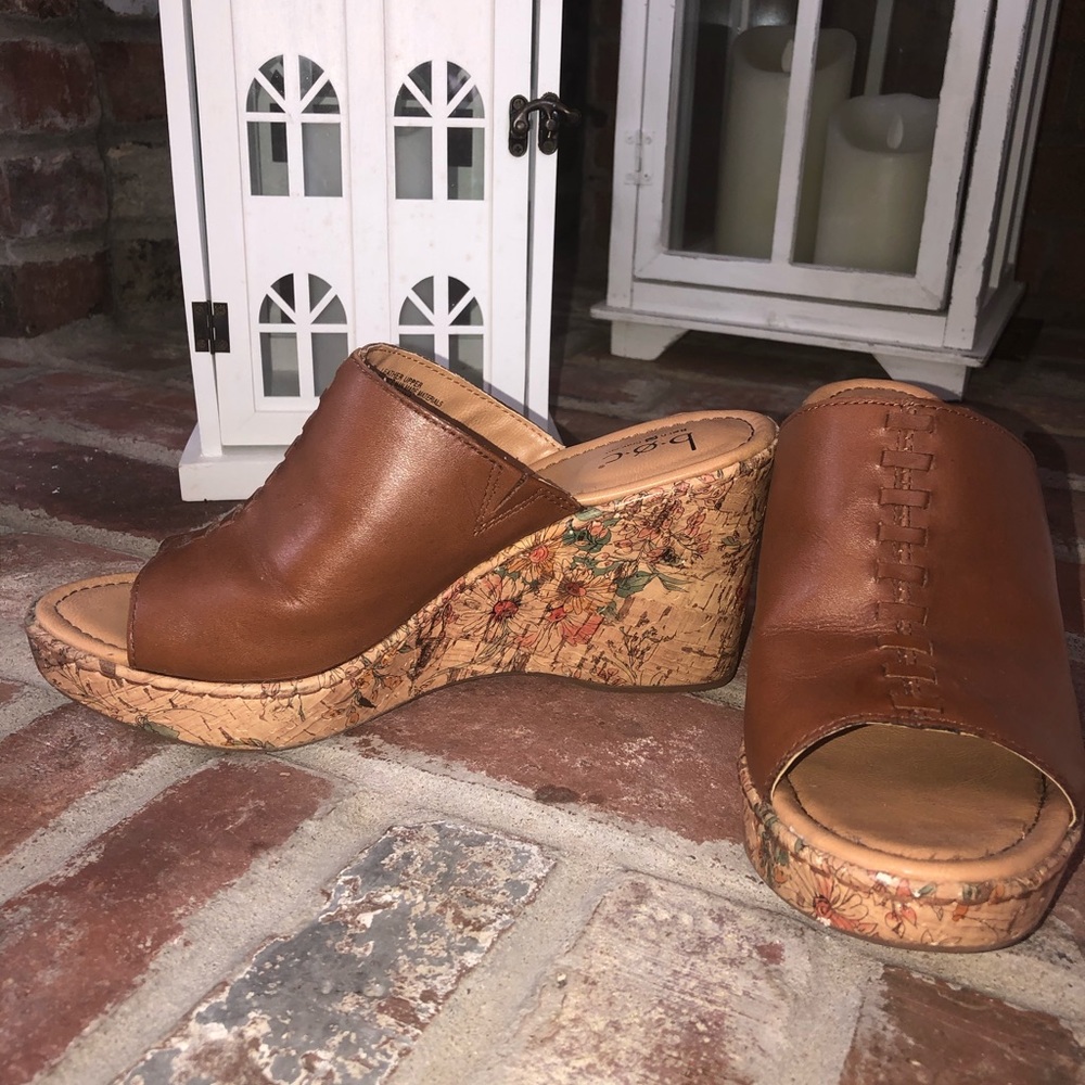 Born Concept Brown Leather Platforms